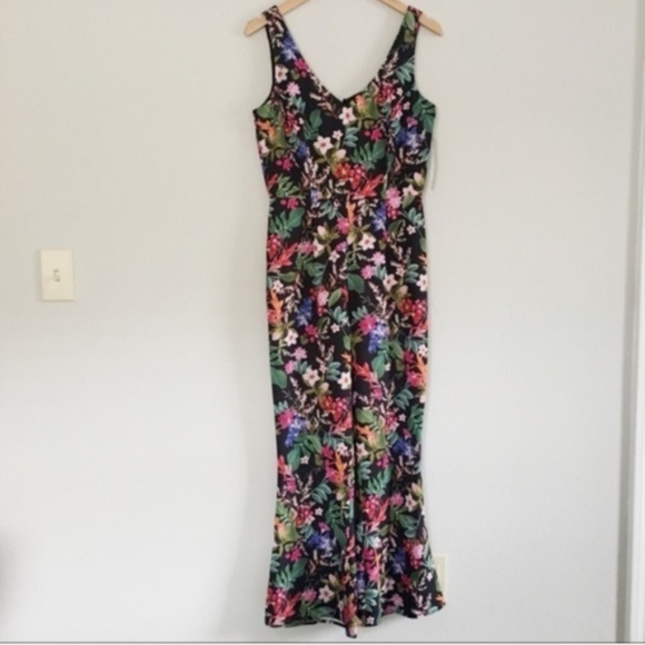 Tahari Pants - Tahari Black Floral Sophia Jumpsuit in Bloom